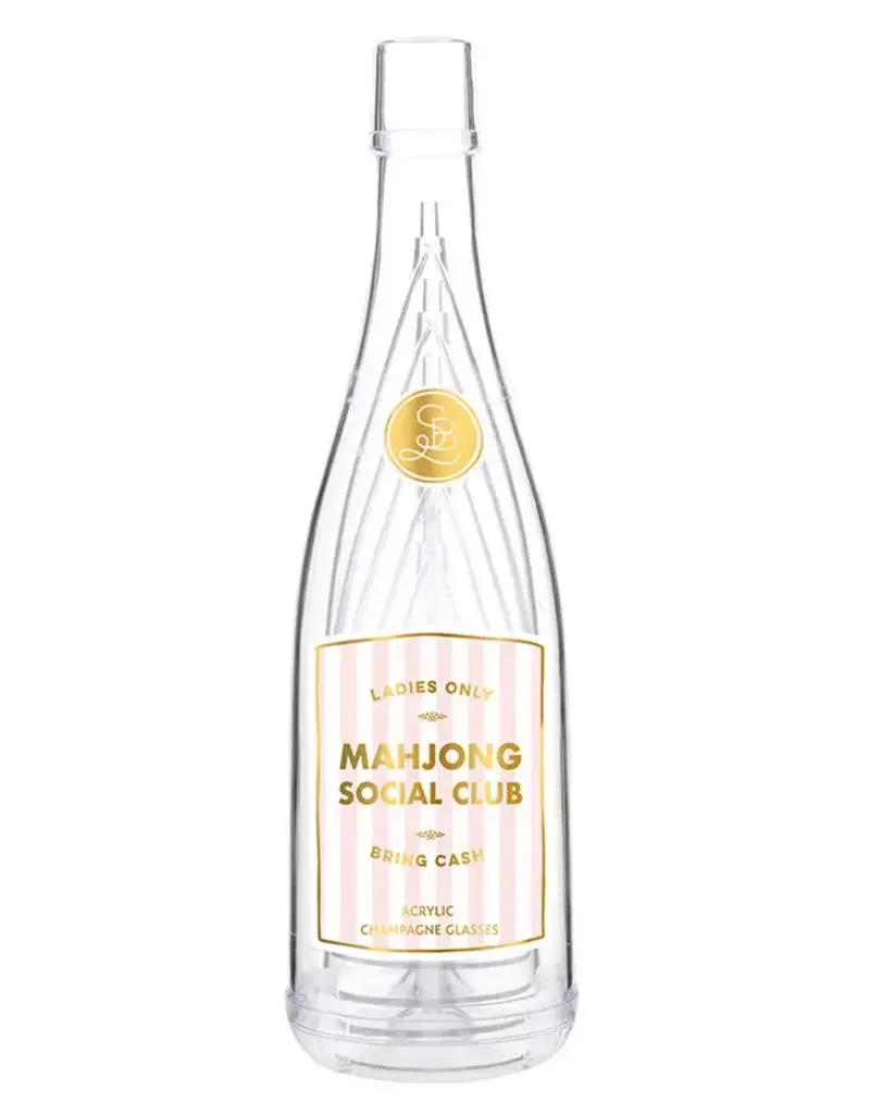 509 Broadway Acrylic Champagne Bottle +Glasses