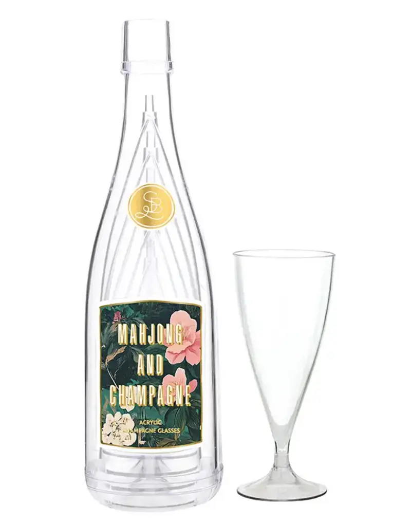 509 Broadway Acrylic Champagne Bottle +Glasses