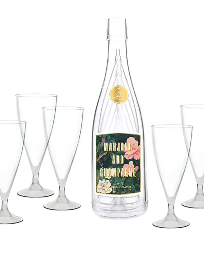 509 Broadway Acrylic Champagne Bottle +Glasses
