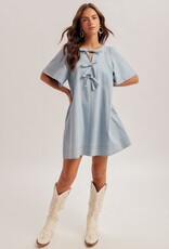 509 Broadway Ribbon Detail Shift Dress