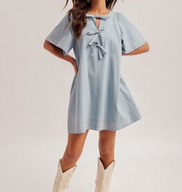 509 Broadway Ribbon Detail Shift Dress