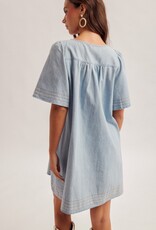 509 Broadway Ribbon Detail Shift Dress