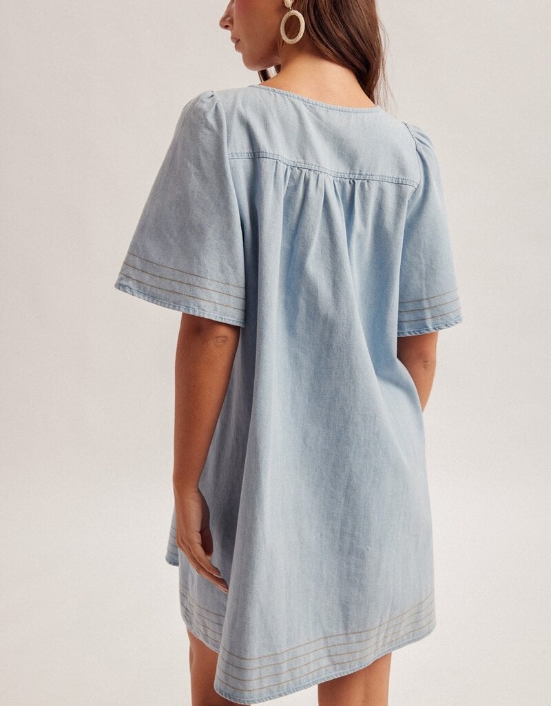 509 Broadway Ribbon Detail Shift Dress