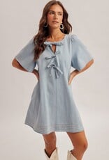 509 Broadway Ribbon Detail Shift Dress