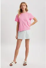 509 Broadway Basic Relaxed Crop Knit Tee