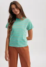 509 Broadway Contrast Stripe Knit Tee