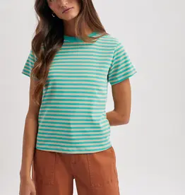 509 Broadway Contrast Stripe Knit Tee