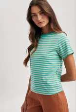 509 Broadway Contrast Stripe Knit Tee