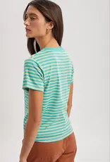 509 Broadway Contrast Stripe Knit Tee