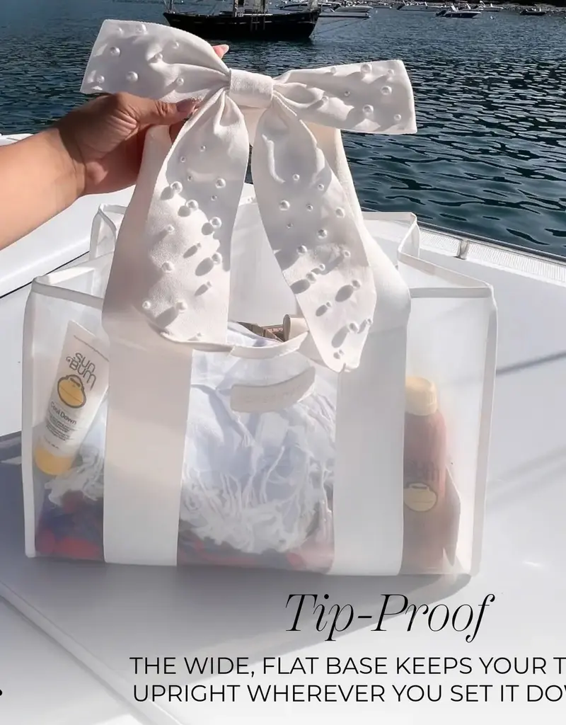 509 Broadway Case-Mate Ivory Pearl Bow Jelly Tote Bag