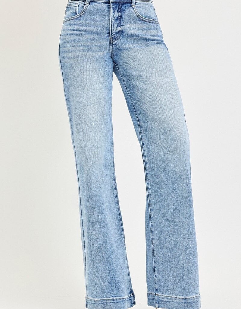 509 Broadway High Rise Wide Leg Bow Detail