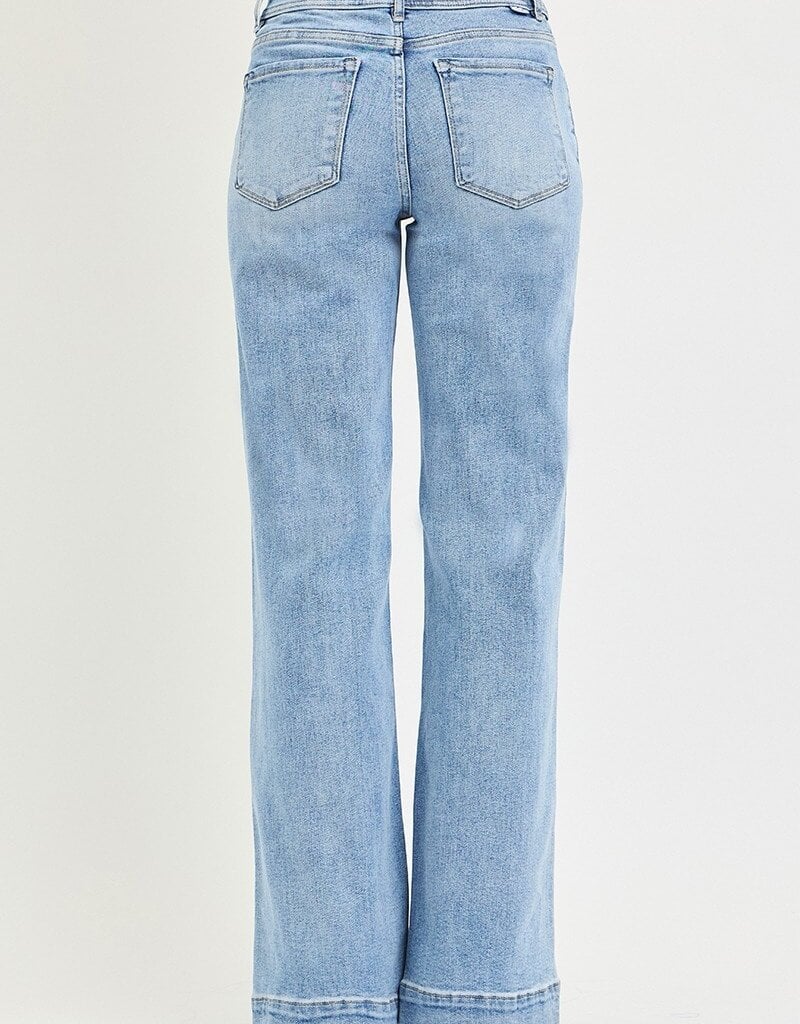 509 Broadway High Rise Wide Leg Bow Detail