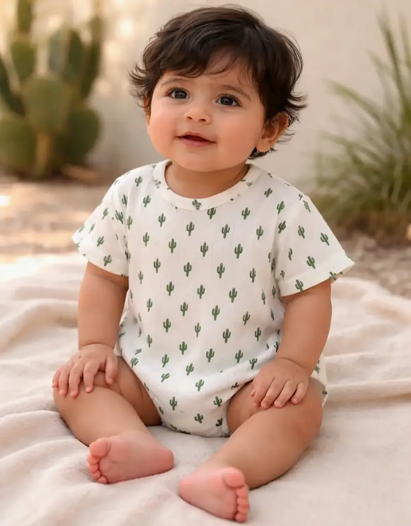 509 Broadway Cactus Organic Pointelle T-Shirt Bubble