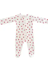 509 Broadway Ladybug Organic Pointelle 2-Way Zip Footie