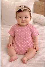 509 Broadway Pink Flower / Organic Pointelle T-Shirt Bubble