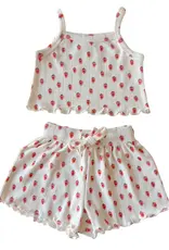 509 Broadway White Strawberry Organic Pointelle Summer Set