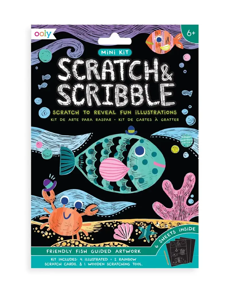 509 Broadway Scratch & Scribble: Mini Kit - Friendly Fish