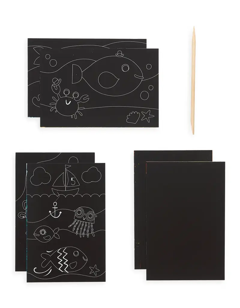 509 Broadway Scratch & Scribble: Mini Kit - Friendly Fish