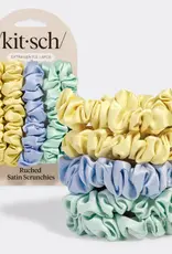 509 Broadway Ruched Satin Scrunchies