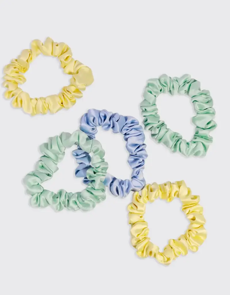 509 Broadway Ruched Satin Scrunchies