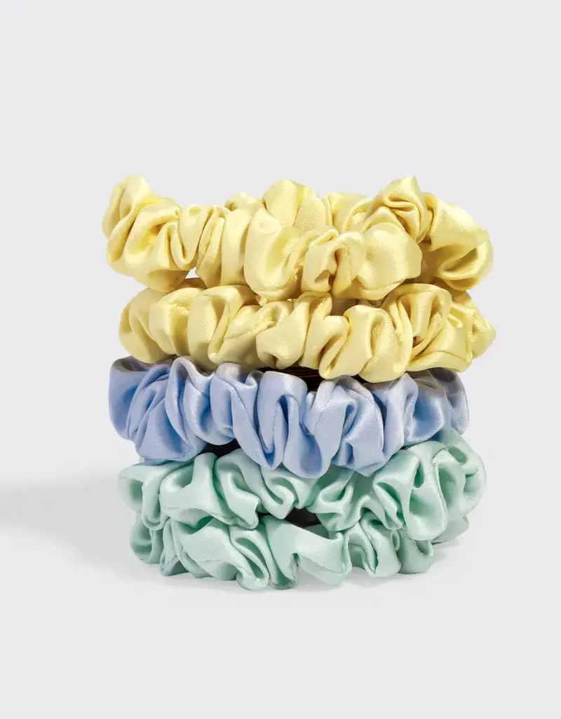 509 Broadway Ruched Satin Scrunchies