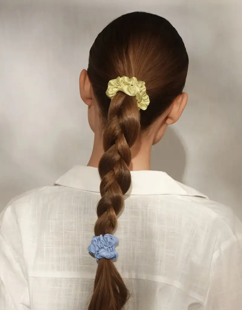 509 Broadway Ruched Satin Scrunchies