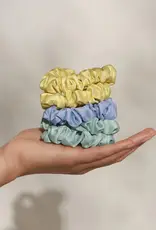 509 Broadway Ruched Satin Scrunchies