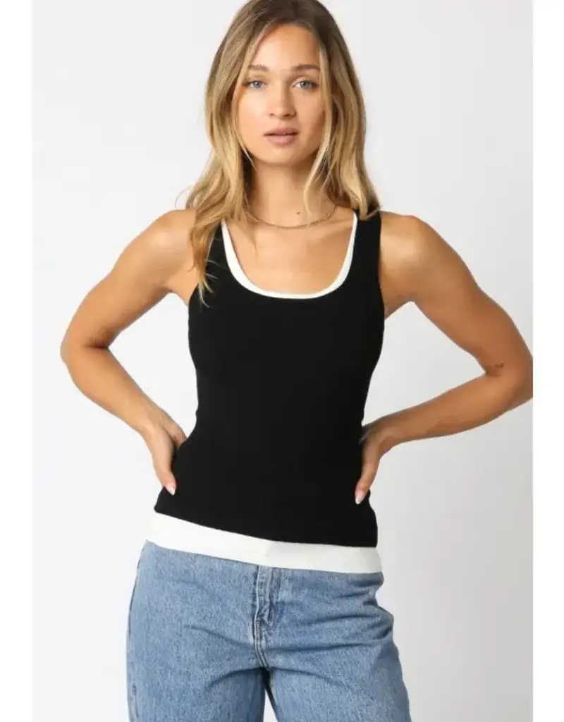 509 Broadway Jordyn Layer Scoop Neck Tank