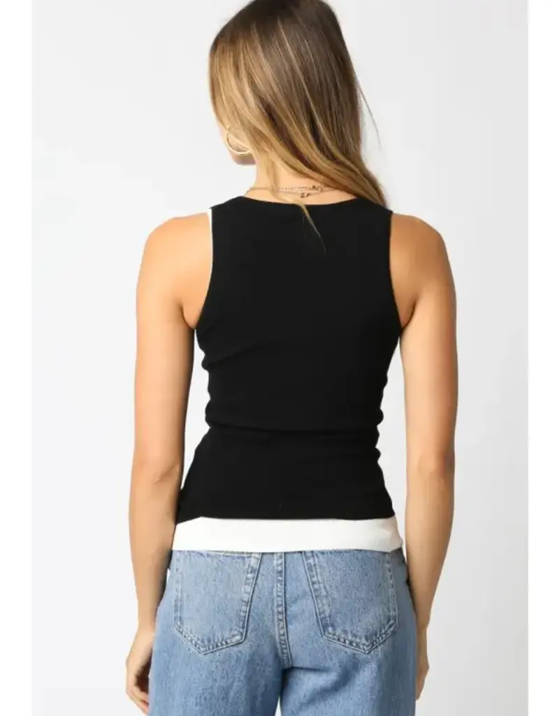 509 Broadway Jordyn Layer Scoop Neck Tank