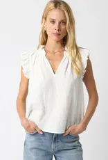 509 Broadway Emilie Ruffle Sleeve Blouse