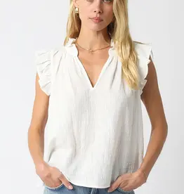 509 Broadway Emilie Ruffle Sleeve Blouse