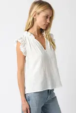 509 Broadway Emilie Ruffle Sleeve Blouse