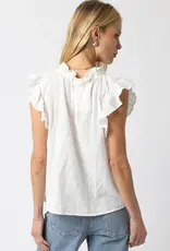 509 Broadway Emilie Ruffle Sleeve Blouse