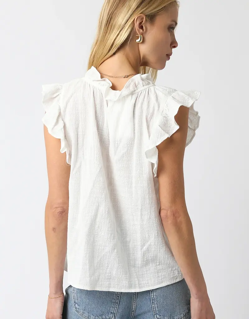509 Broadway Emilie Ruffle Sleeve Blouse
