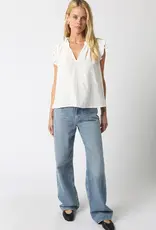 509 Broadway Emilie Ruffle Sleeve Blouse