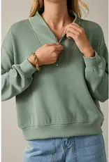 509 Broadway V-Neck LS Zip Up