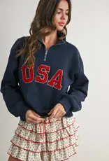 509 Broadway Quarter Zip USA Long Sleeve