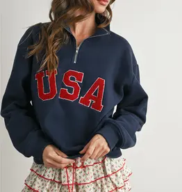 509 Broadway Quarter Zip USA Long Sleeve
