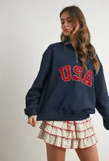 509 Broadway Quarter Zip USA Long Sleeve
