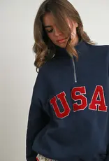 509 Broadway Quarter Zip USA Long Sleeve