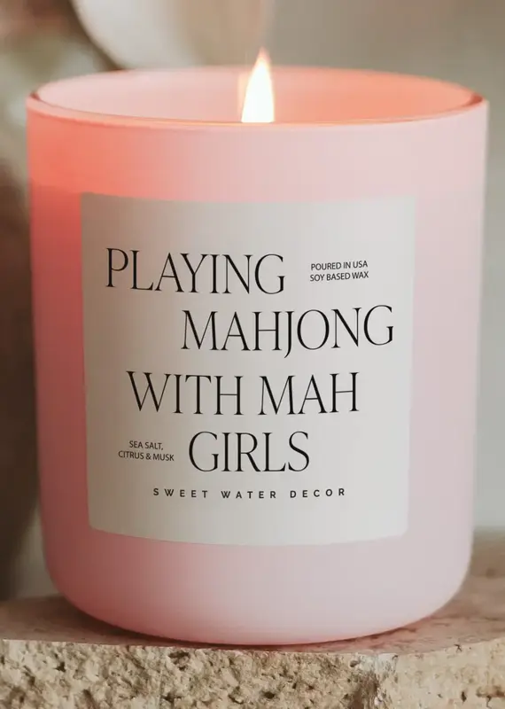 509 Broadway Playing Mahjong with Mah Girls 15 oz Soy Candle