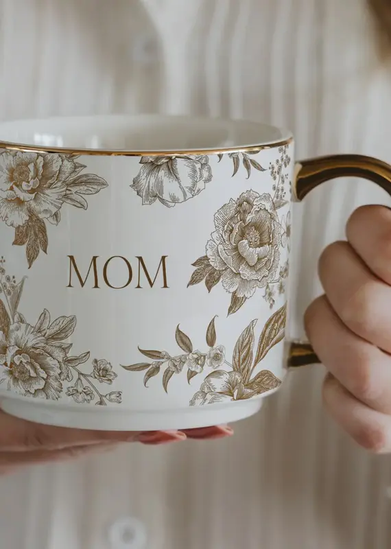 509 Broadway Gold Floral Mom Coffee Mug