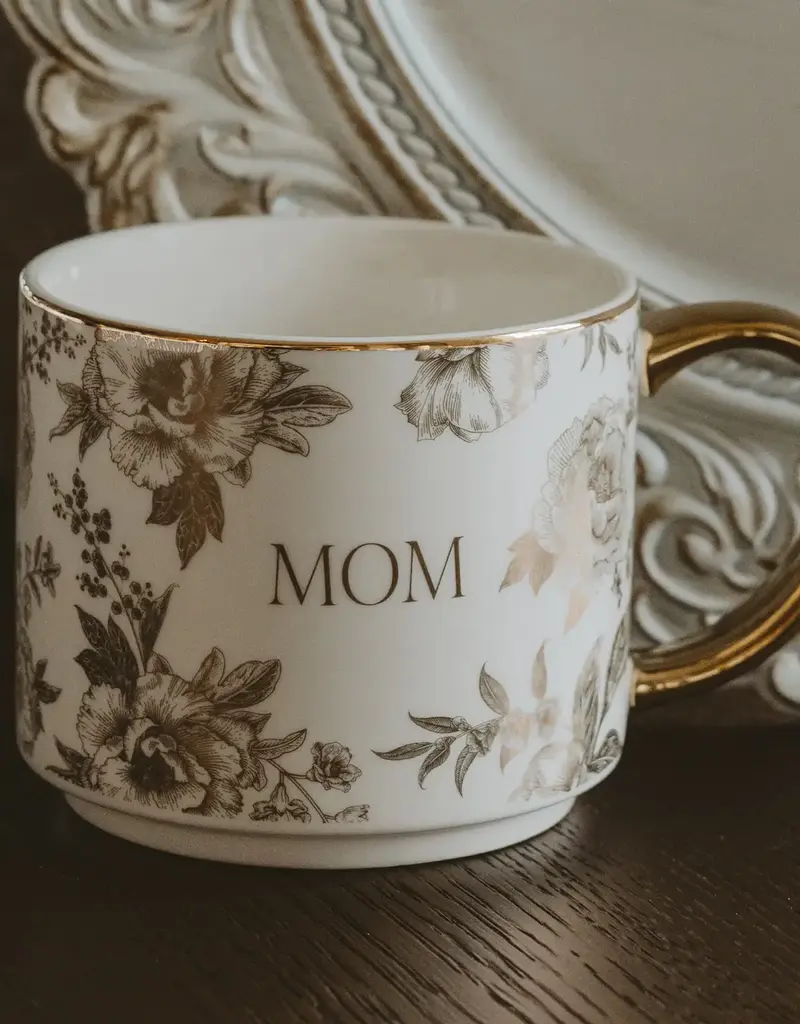 509 Broadway Gold Floral Mom Coffee Mug