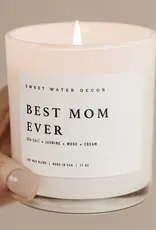 509 Broadway Best Mom Ever 11oz White Jar Candle