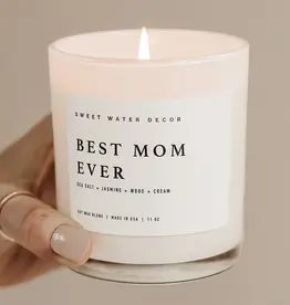 509 Broadway Best Mom Ever 11oz White Jar Candle