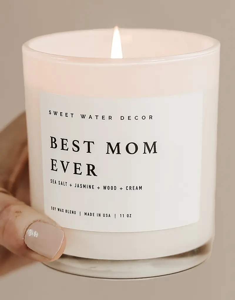 509 Broadway Best Mom Ever 11oz White Jar Candle