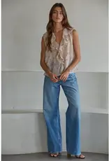 509 Broadway Floral Print Sleeveless Top