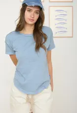 509 Broadway Round Neck Short Sleeve Knit Top