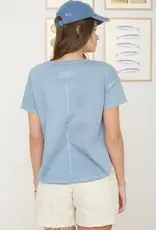 509 Broadway Round Neck Short Sleeve Knit Top