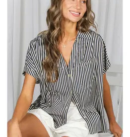 509 Broadway Collared Roll Up Sleeve Shirt